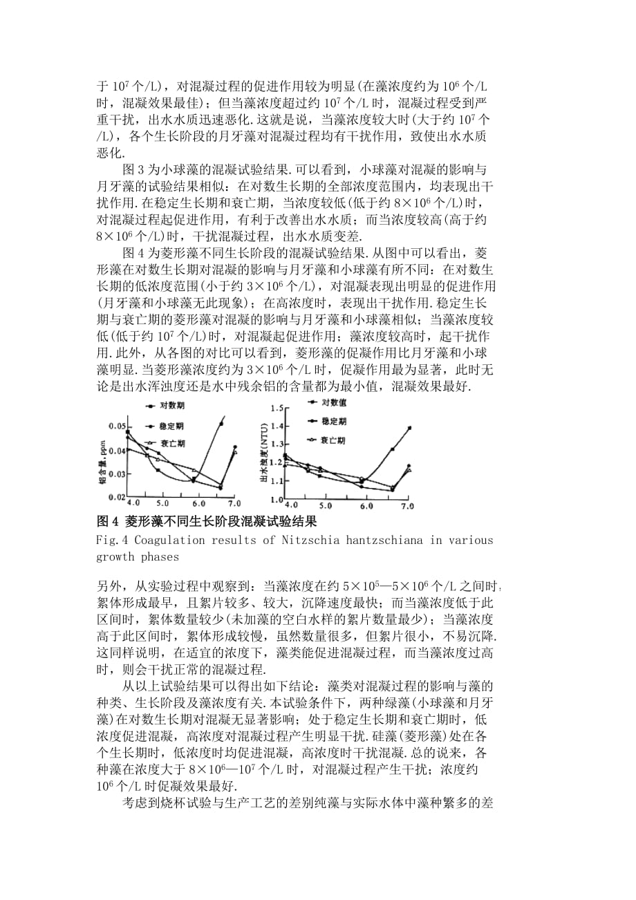 藻类及其分泌物对混凝过程的影响研究_第4页