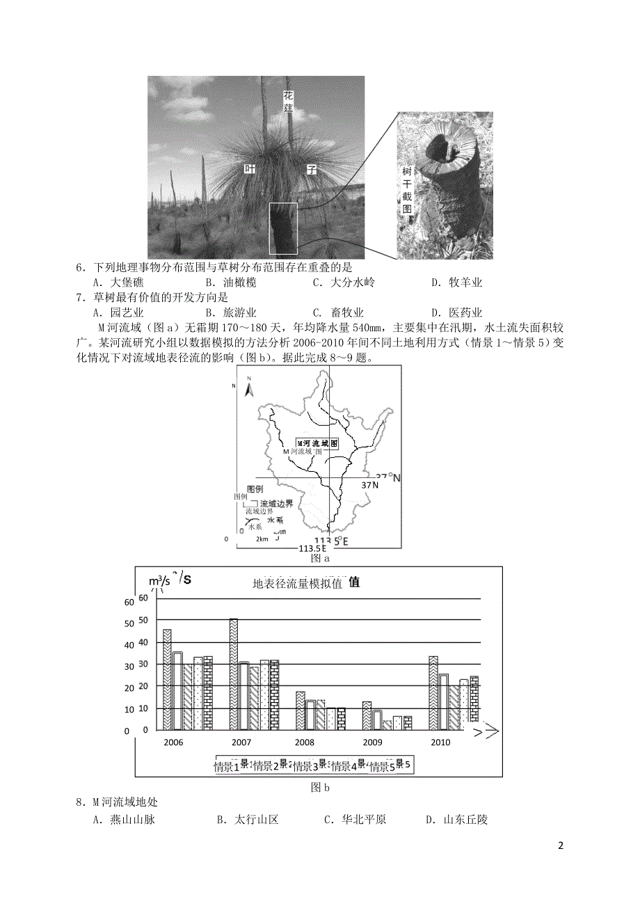 精品河北省邯郸市高三文综下学期第一次模拟考试试题(含答案)_第2页