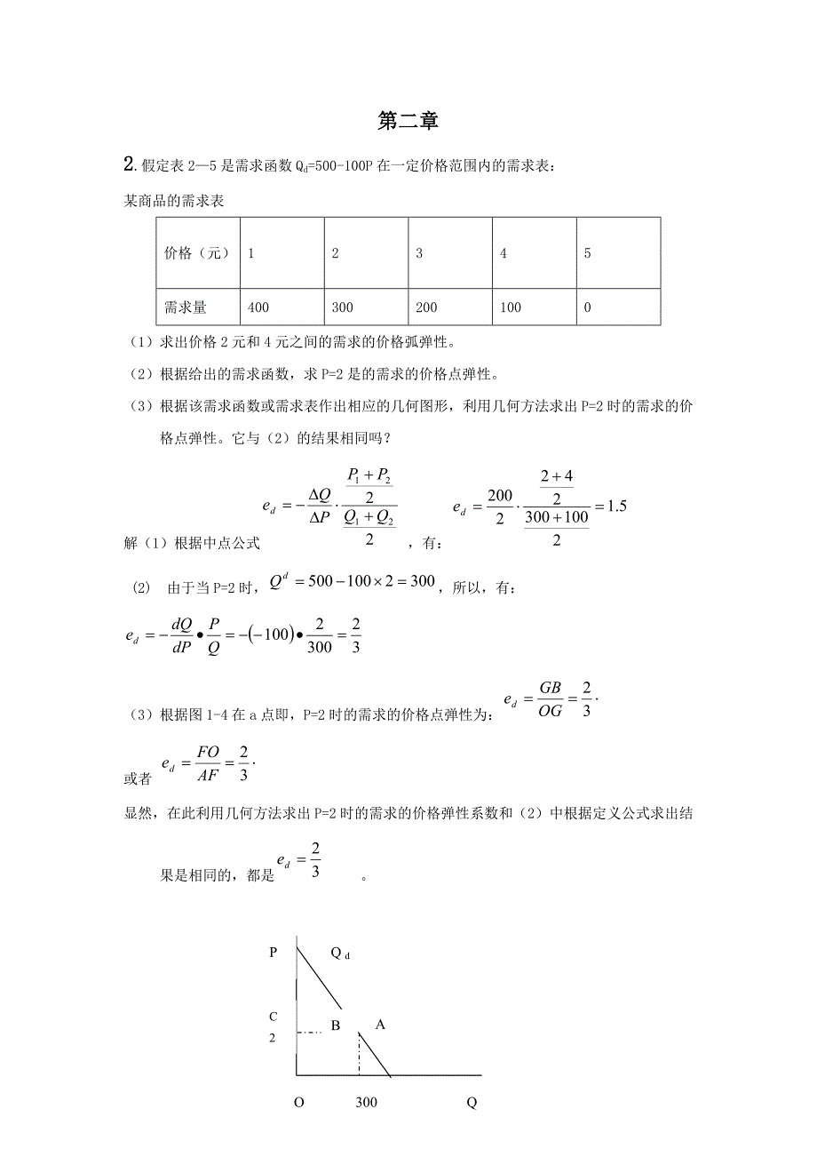 西方经济学(微观部分)重点计算题答案-高鸿业主编_第1页