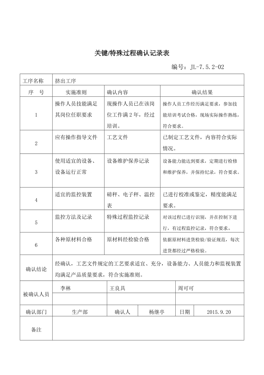 关键特殊过程确认记录表资料_第3页