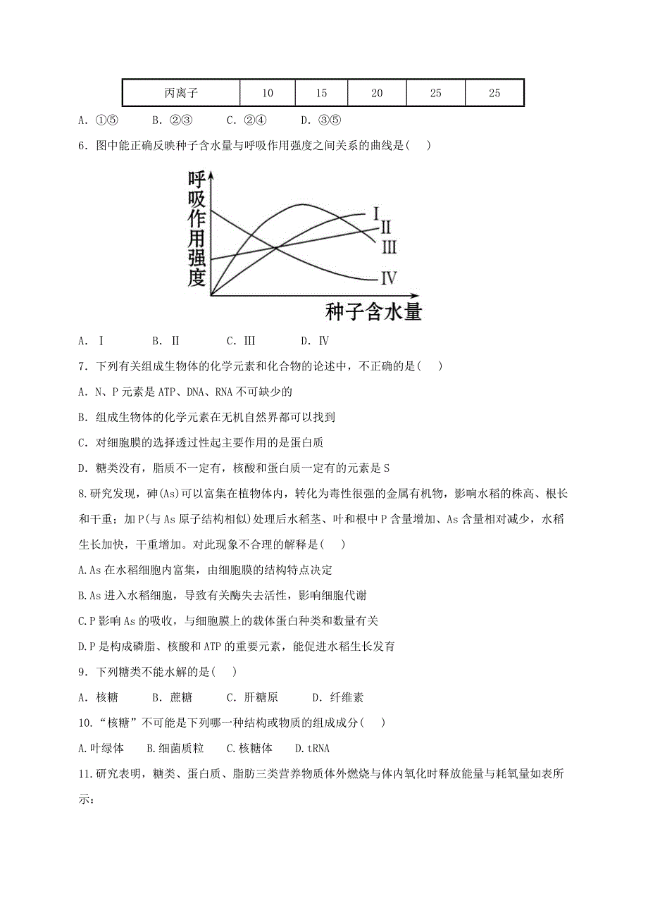 萧县实验高级中学高三周练-生物试题_第2页