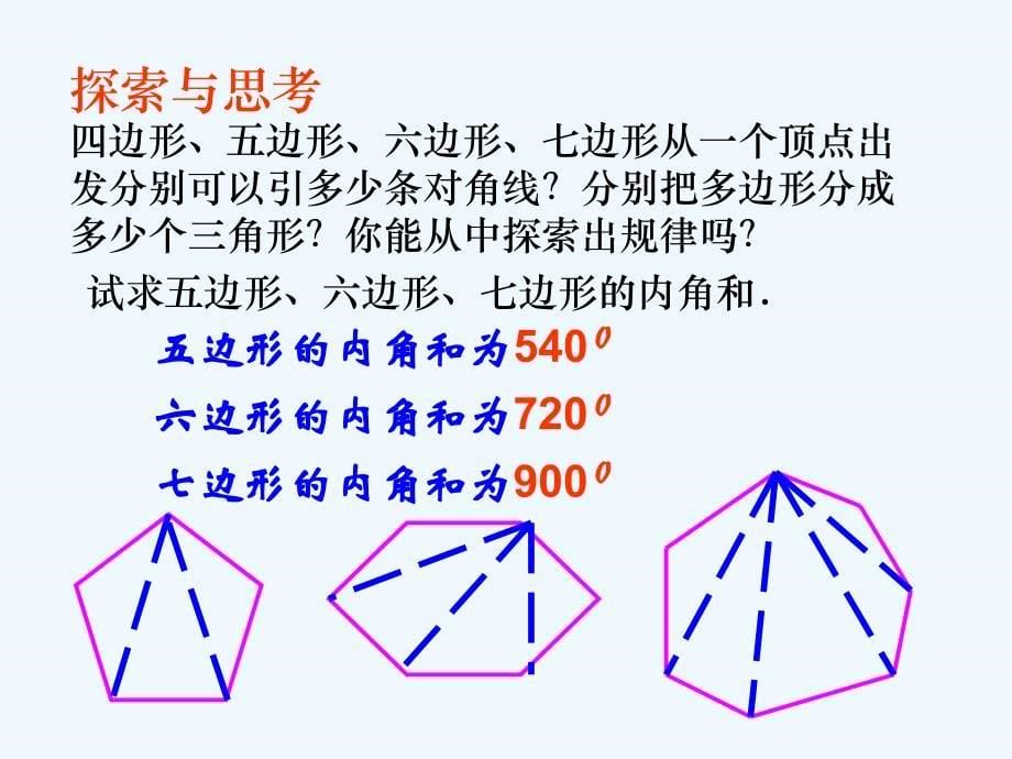 数学人教版八年级上册ppt.3.2 多边形的内角和_第5页