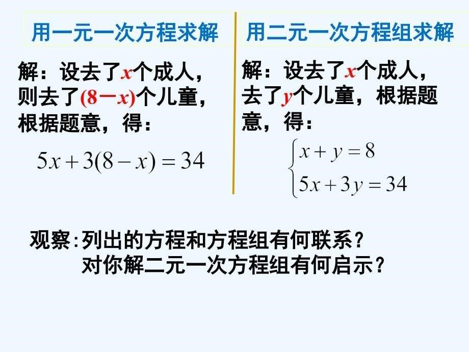 数学北师大版八年级上册5.2求解二元一次方程组_第5页