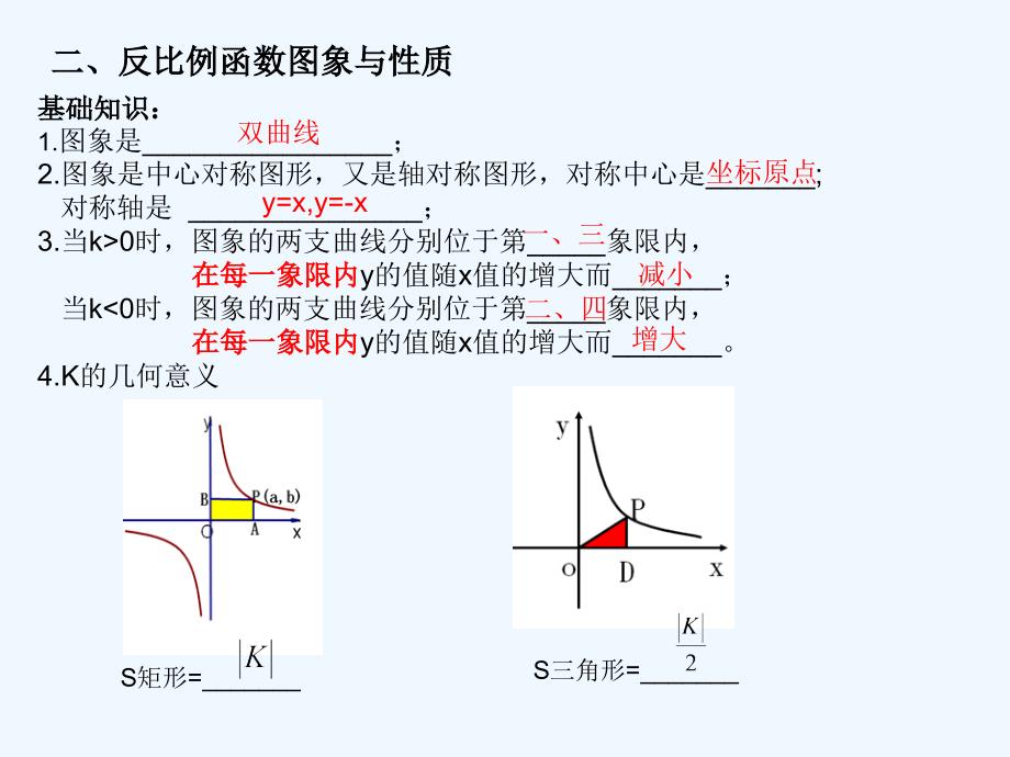 数学北师大版九年级上册反比例函数的回顾与思考_第4页