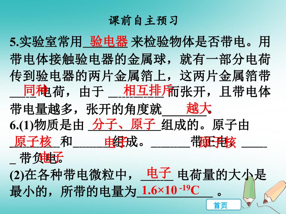 2018年九年级物理全册 15.1 两种电荷习题课件 （新版）新人教版_第4页