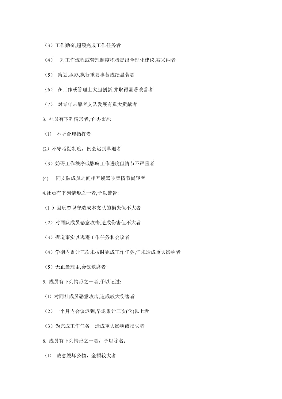 长江大学管理学院青年志愿队部门规章制度_第4页