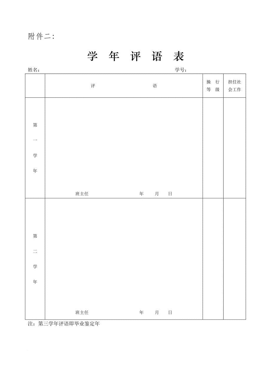 高中毕业生登记表(最全版)(同名14409)_第5页