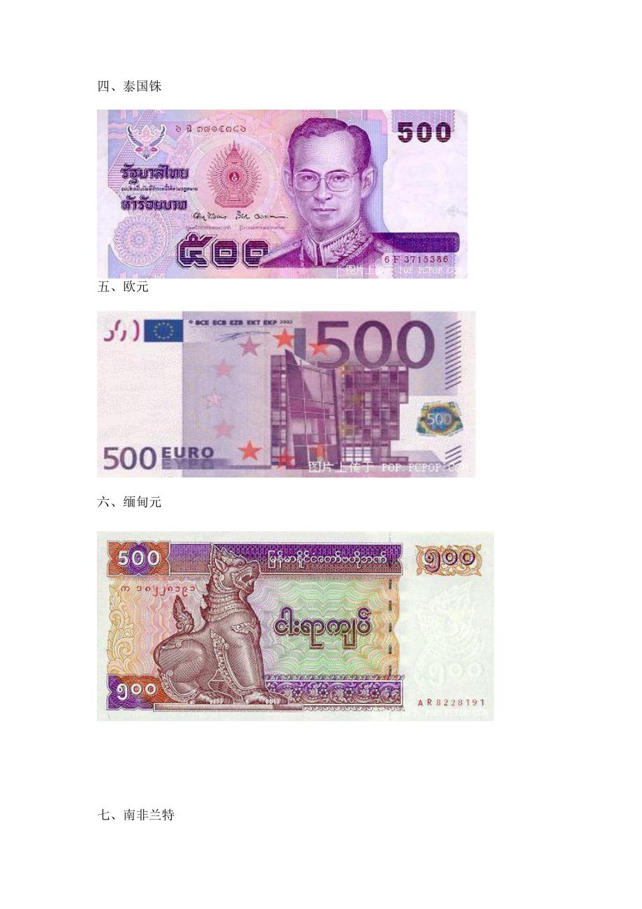 常见的各国货币图片资料_第2页
