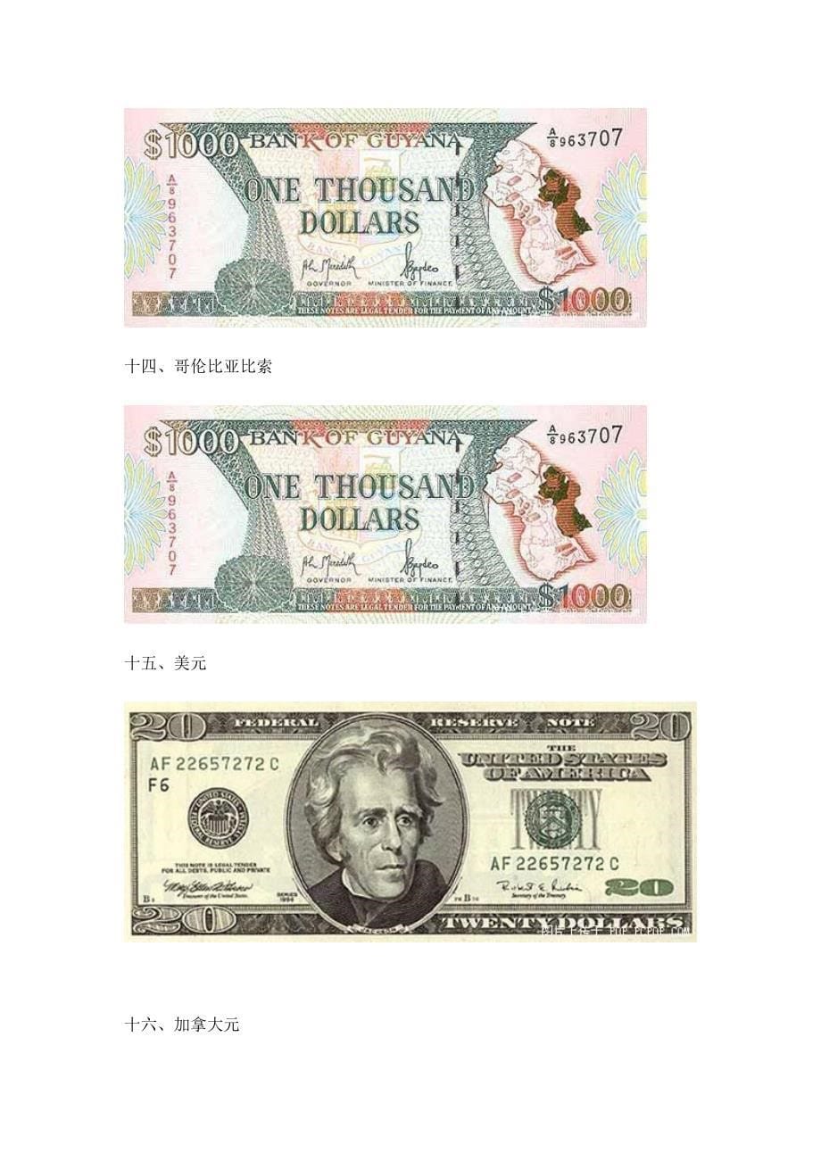常见的各国货币图片资料_第5页