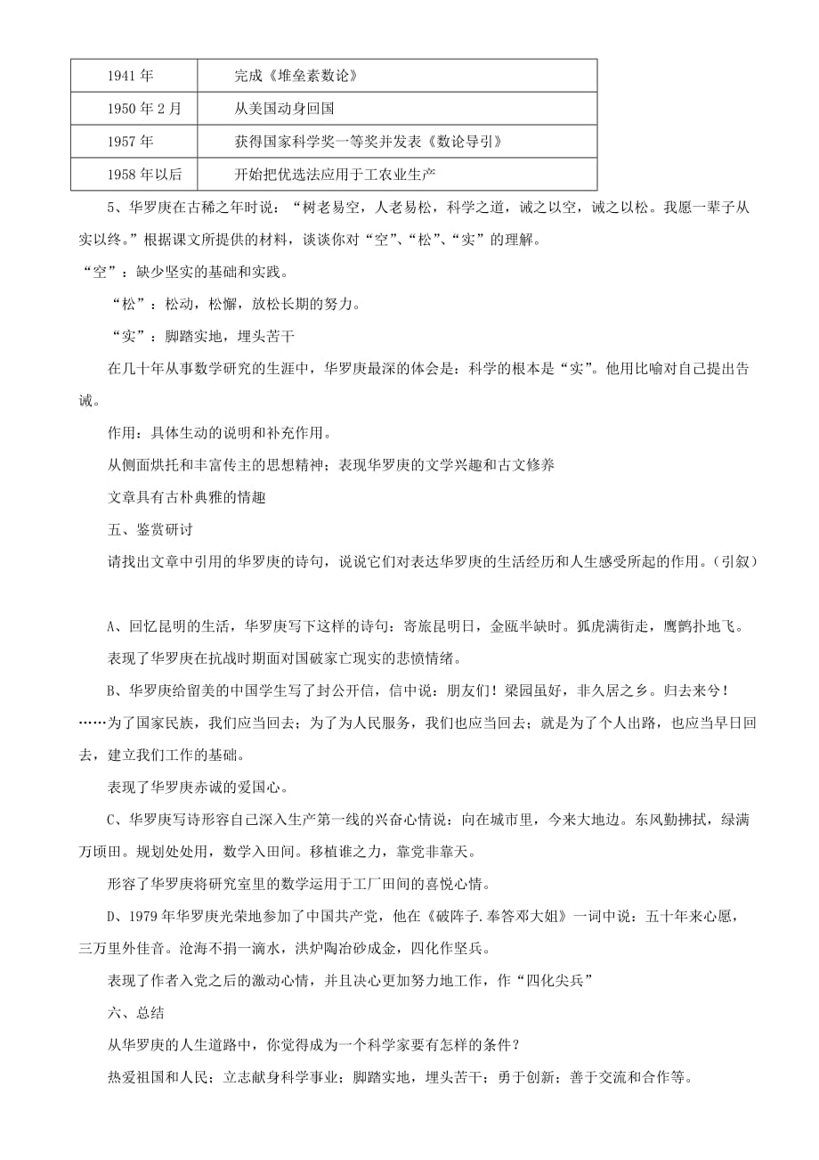 《自学成才的数学大师华罗庚》教学设计_第3页