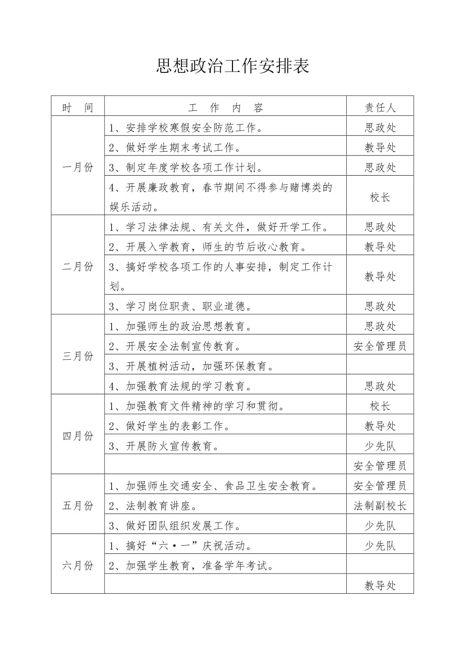 2016学校思想政治工作计划、安排_第4页