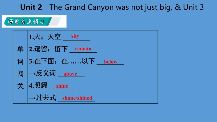 广西2018年秋九年级英语上册 module 1 wonders of the world unit 2 the grand canyon was not just big &amp; unit 3 language in use课件 （新版）外研版_第3页