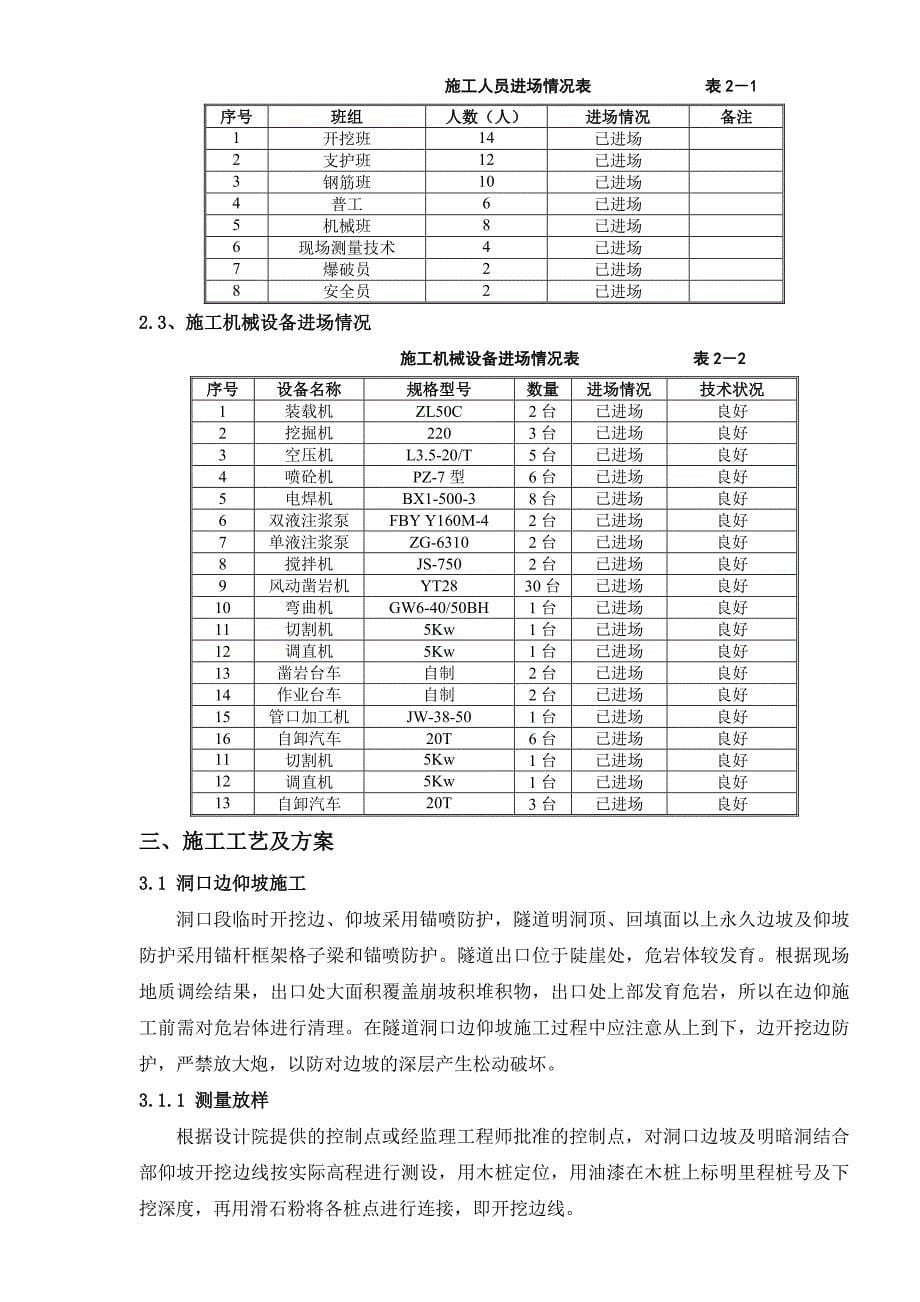 隧道洞口工程开工报告_第5页