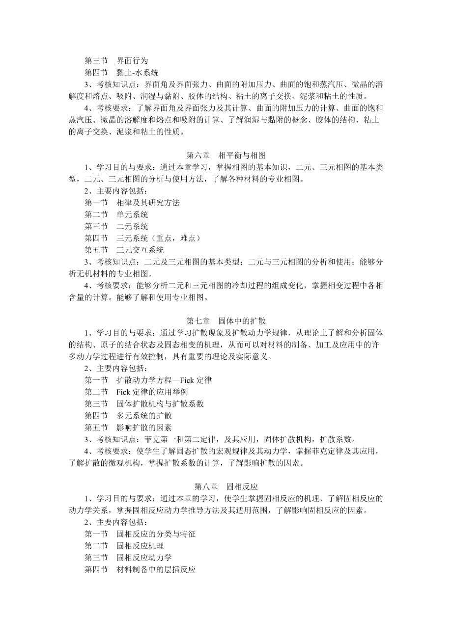 2011版材料科学基础考试大纲_第3页