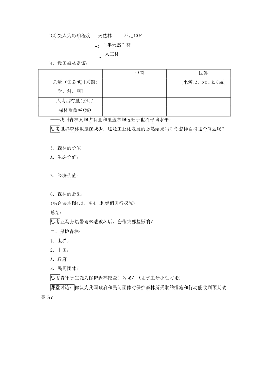 《森林及其保护》导学案5_第2页