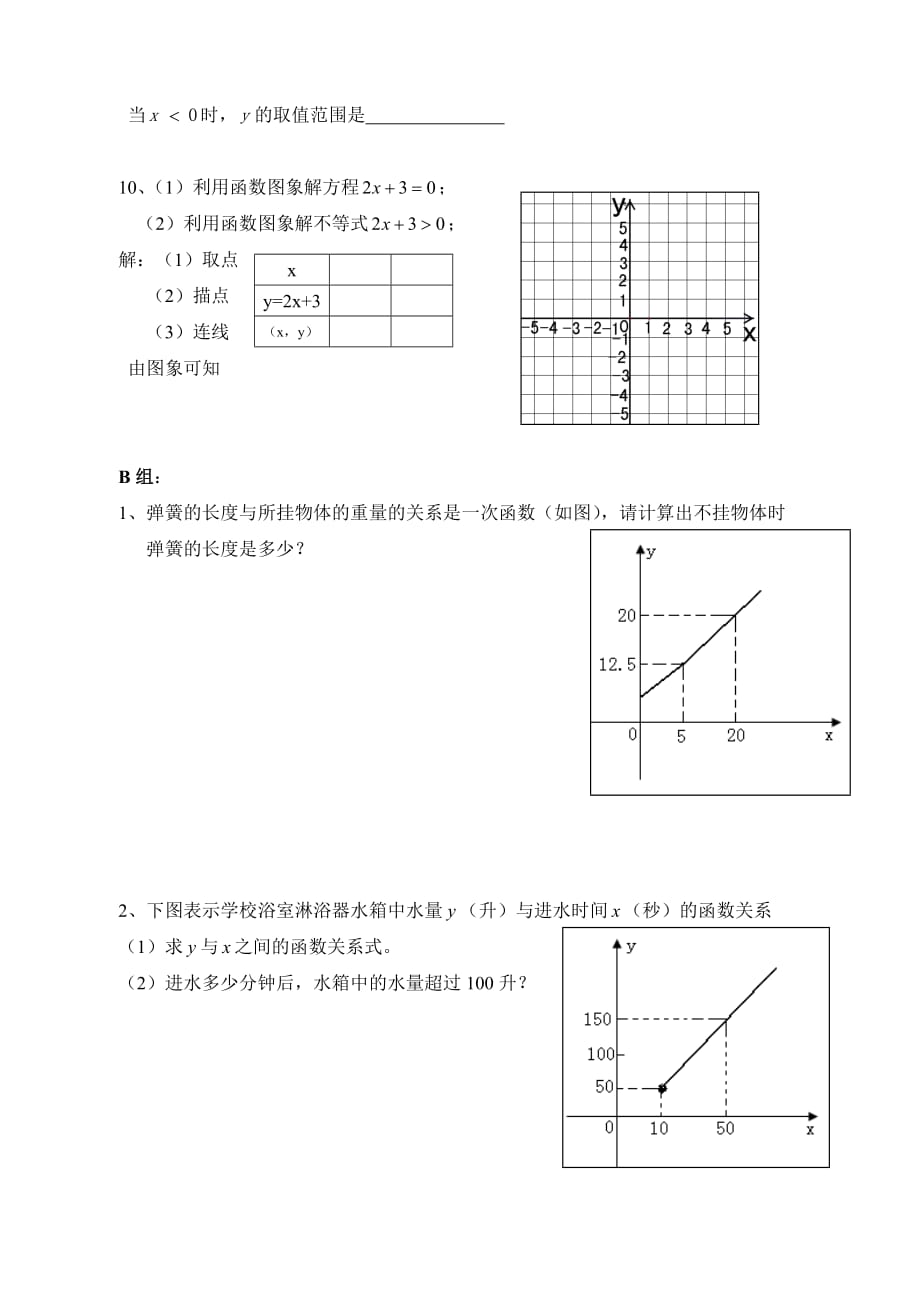 数学人教版八年级下册一次函数与一元一次方程（不等式）_第4页