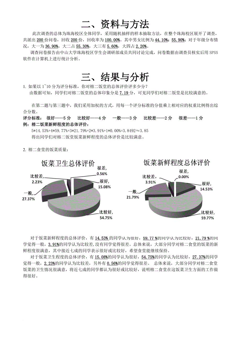 饭堂满意度调查报告-(榕二饭堂)_第2页