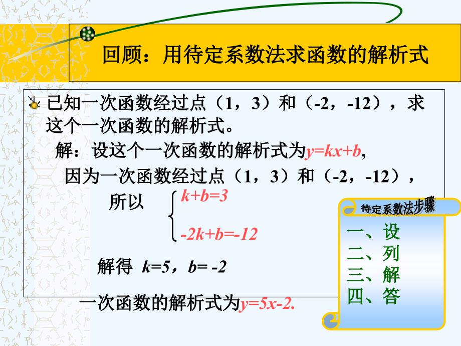 数学人教版九年级上册22.1.4用待定系数法球二次函数的解析式_第2页