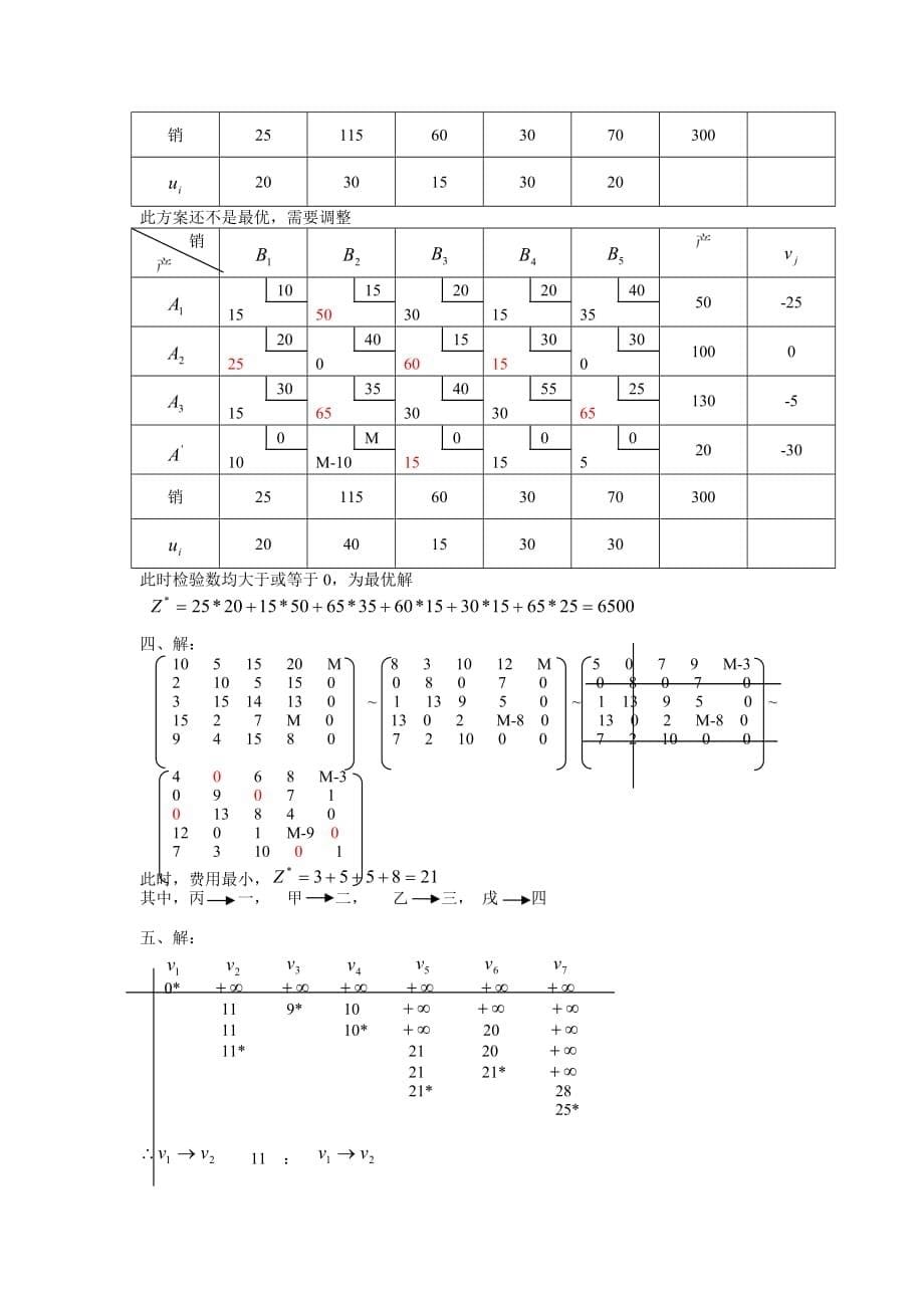 运筹学教材编写组《运筹学》期末考试试卷(a)_第5页