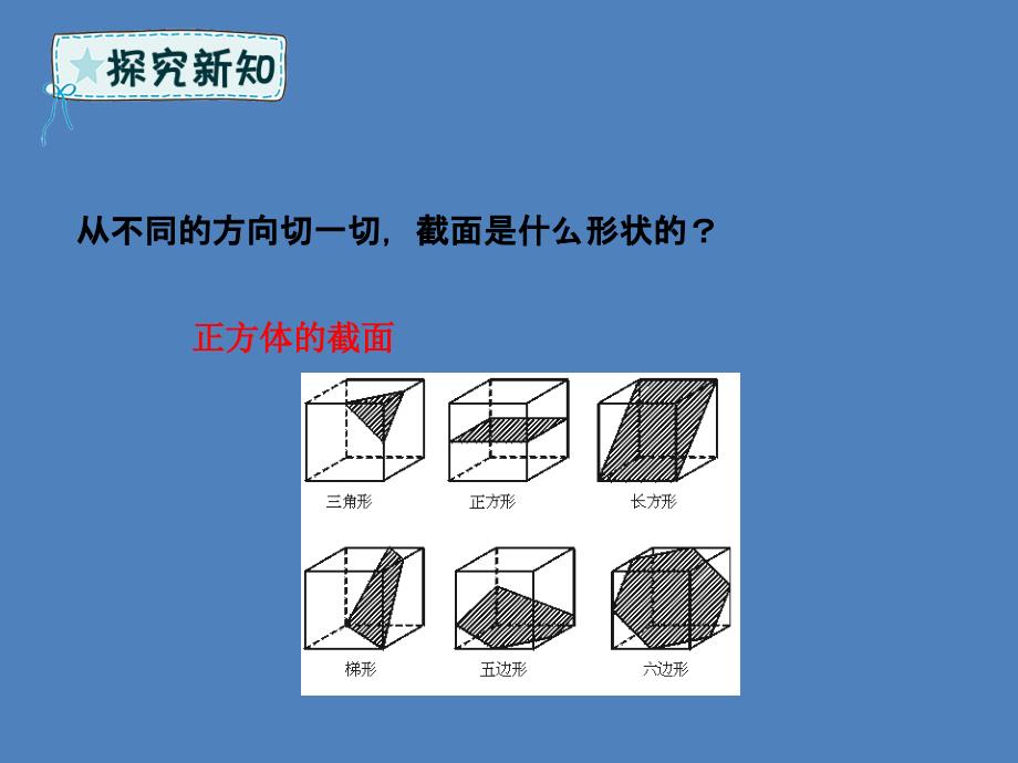 六年级数学下册 第2单元 冰淇淋盒有多大&mdash;圆柱和圆锥 2.5 立体的截面课件 青岛版六三制_第4页