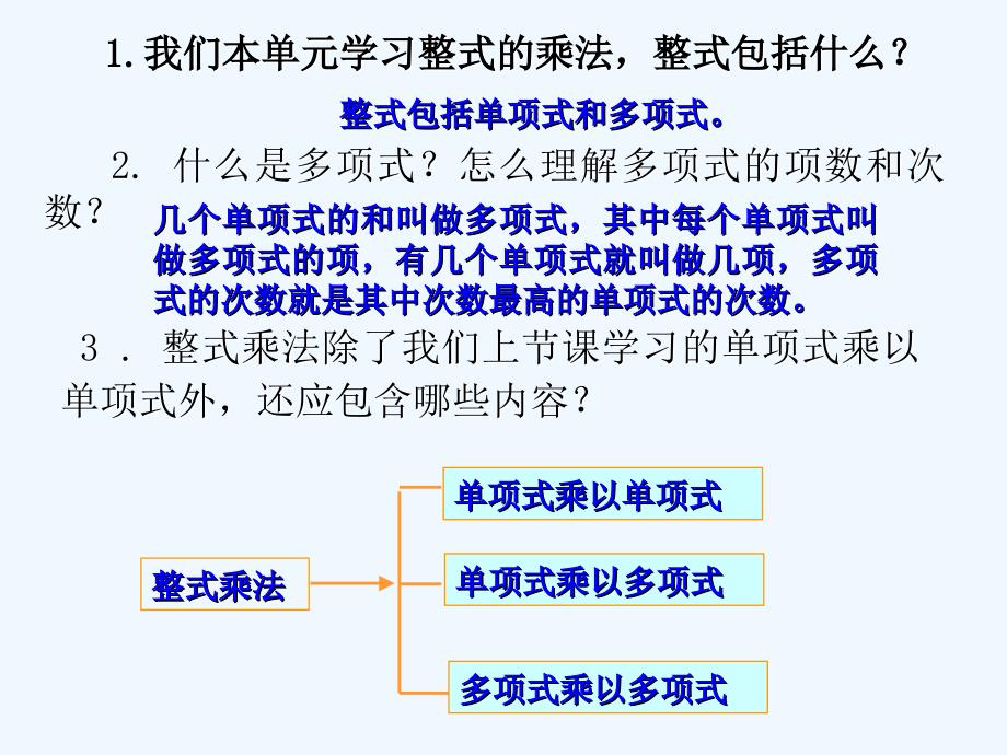 数学北师大版七年级下册单项式乘以多项式【课件】_第2页