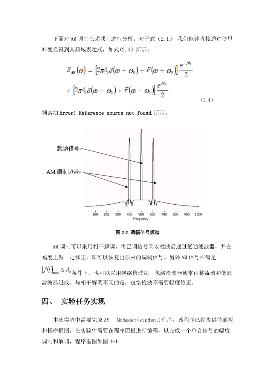 通原实验报告--幅度调制实验_第4页