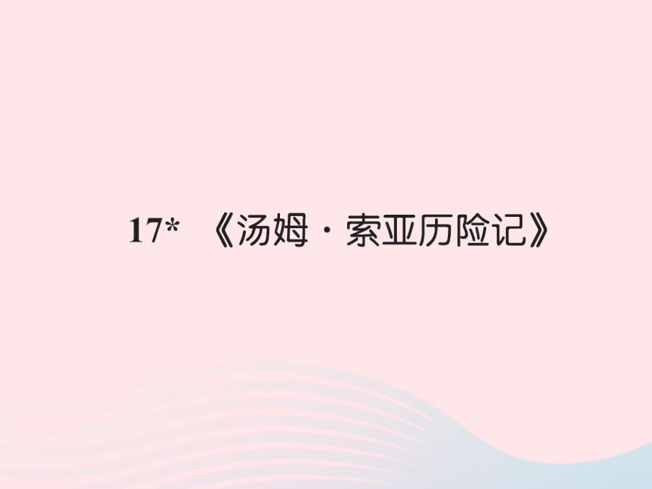 六年级语文下册 第四组 17汤姆.索亚历险记习题课件 新人教版_第1页