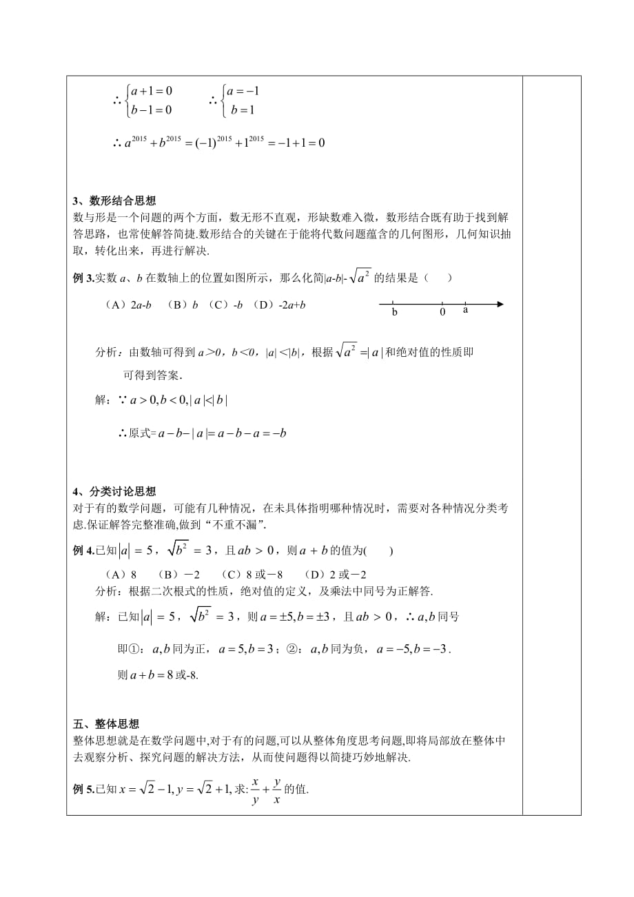 数学人教版八年级下册二次根式中蕴涵的数学思想方法_第2页