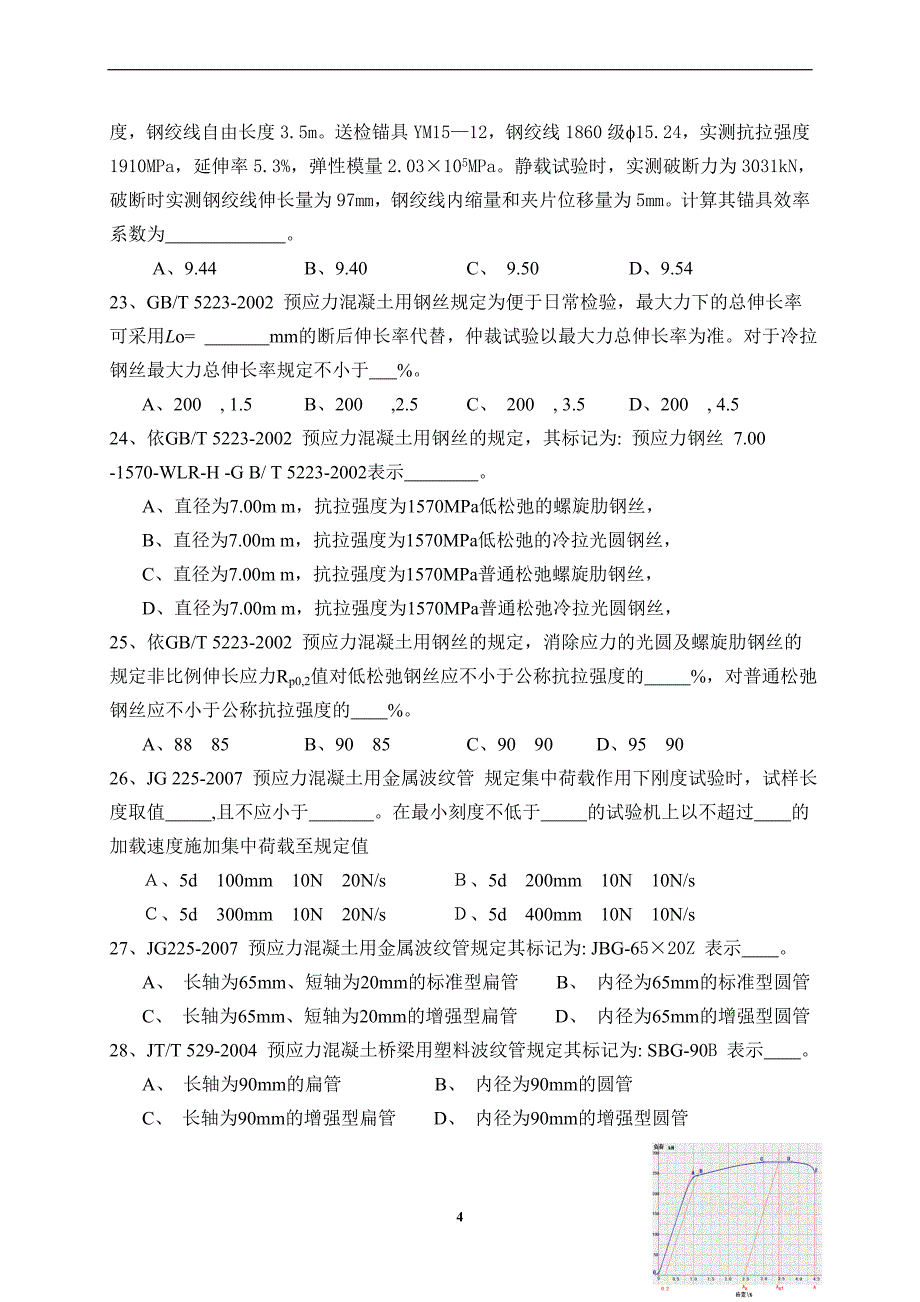 预应力用材、钢绞线、锚夹具、波纹管a卷_第4页