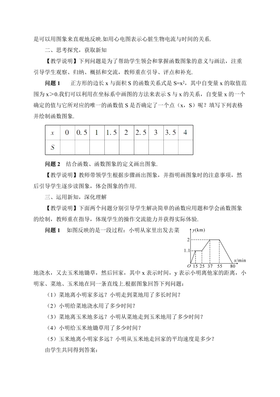 数学人教版八年级下册函数图像的意义及画法_第2页