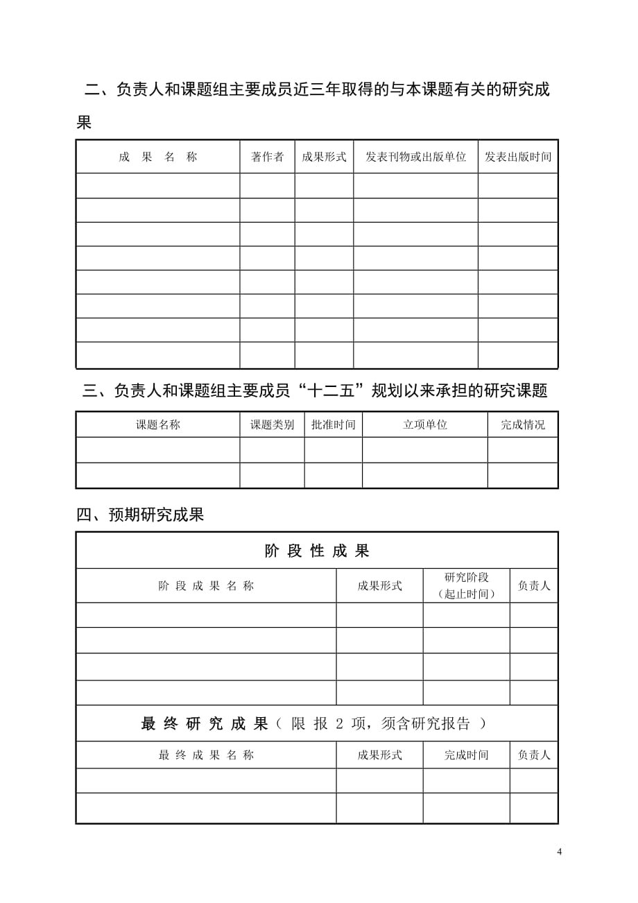邢台市教育科学规划课题申请评审书_第4页