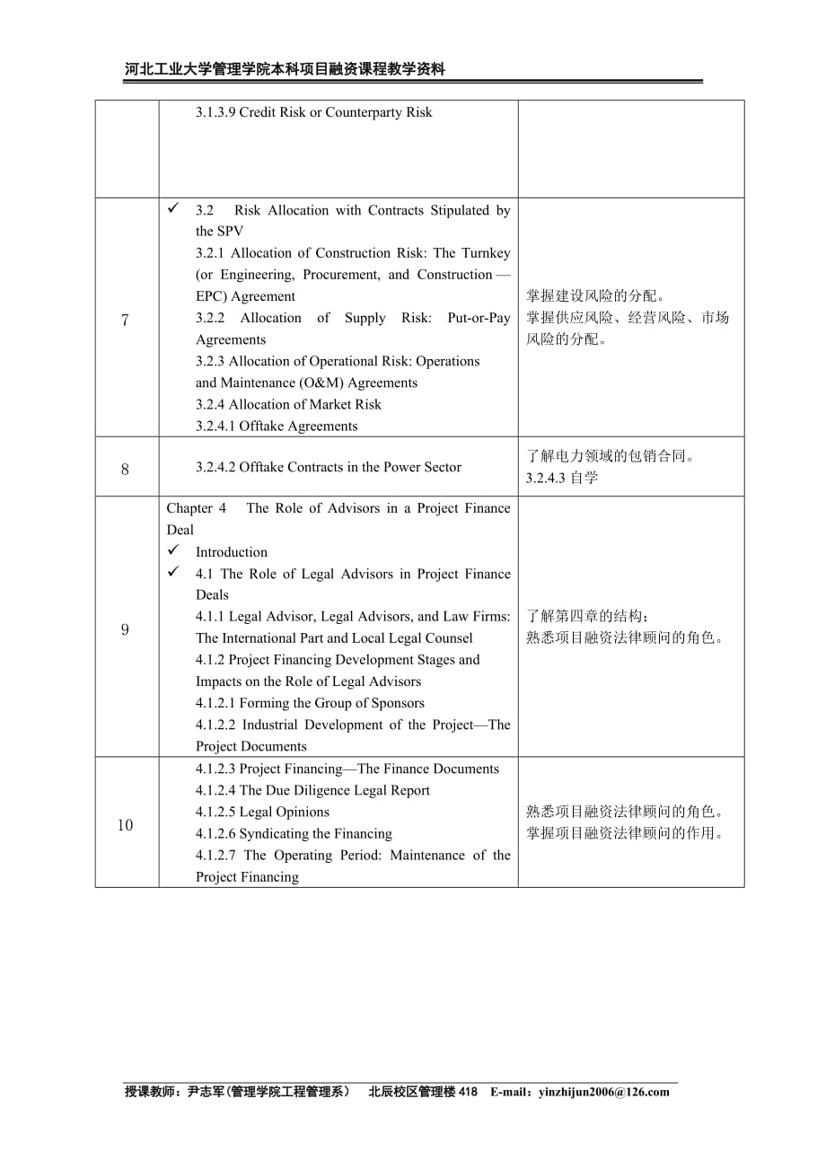 项目融资课程2012年秋季学期授课计划-尹志军(本一)_第3页