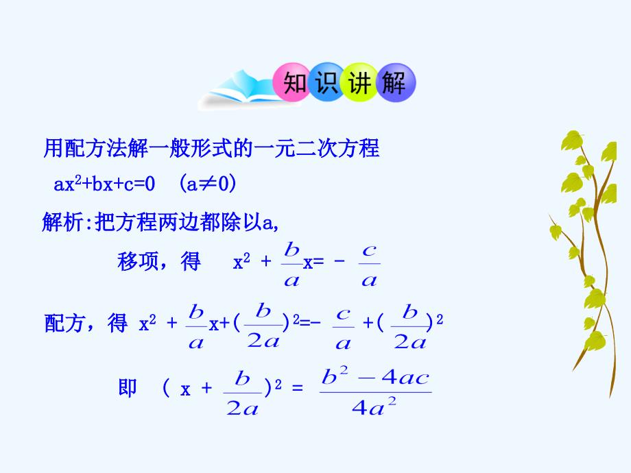 数学人教版九年级上册21.2.2公式法_第3页