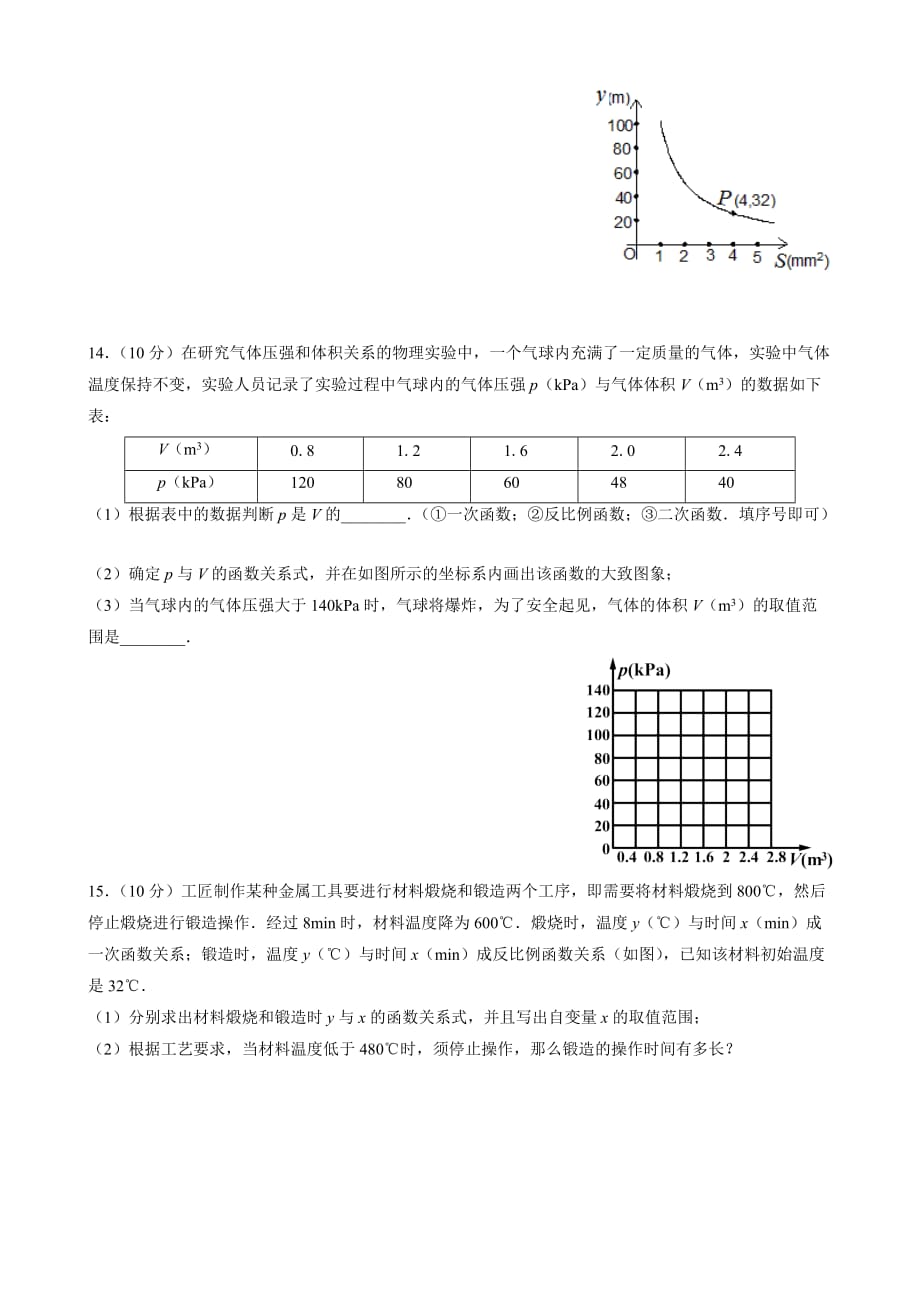 《实际问题与反比例函数》习题_第4页