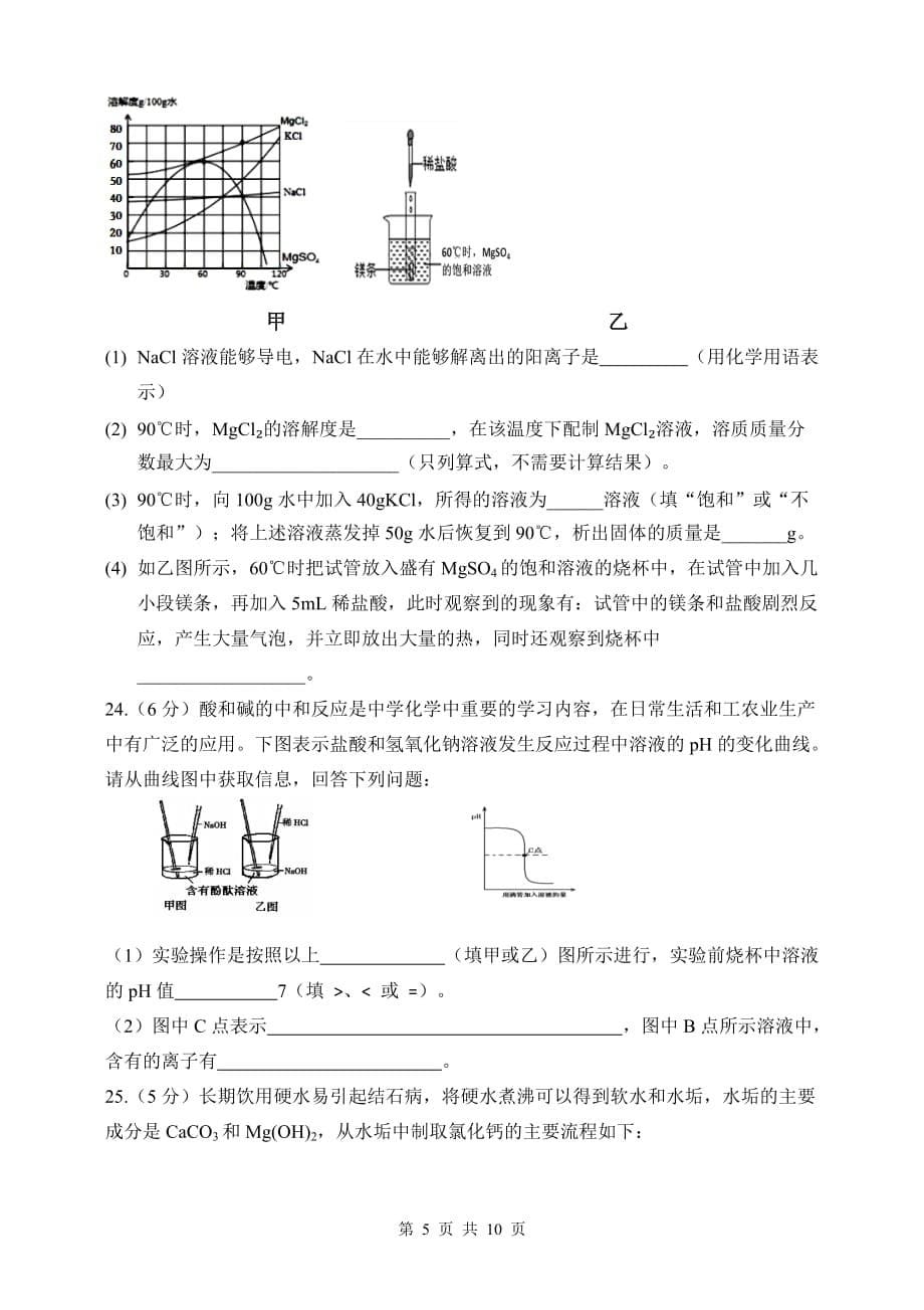 2017广东省中考模拟考试化学试卷_第5页