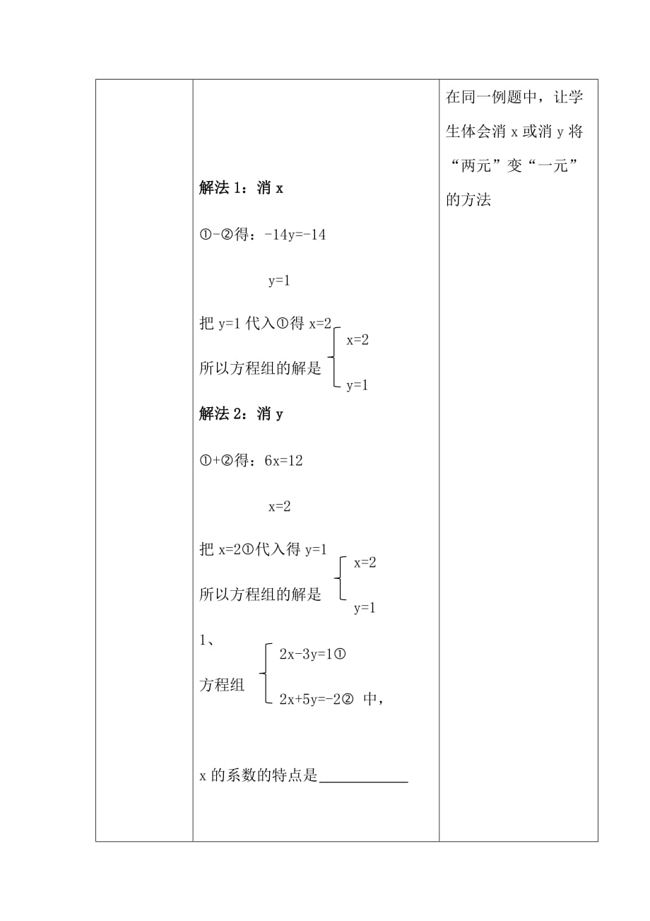 人教版数学七年级下册加减消元解二元一次方程组_第4页