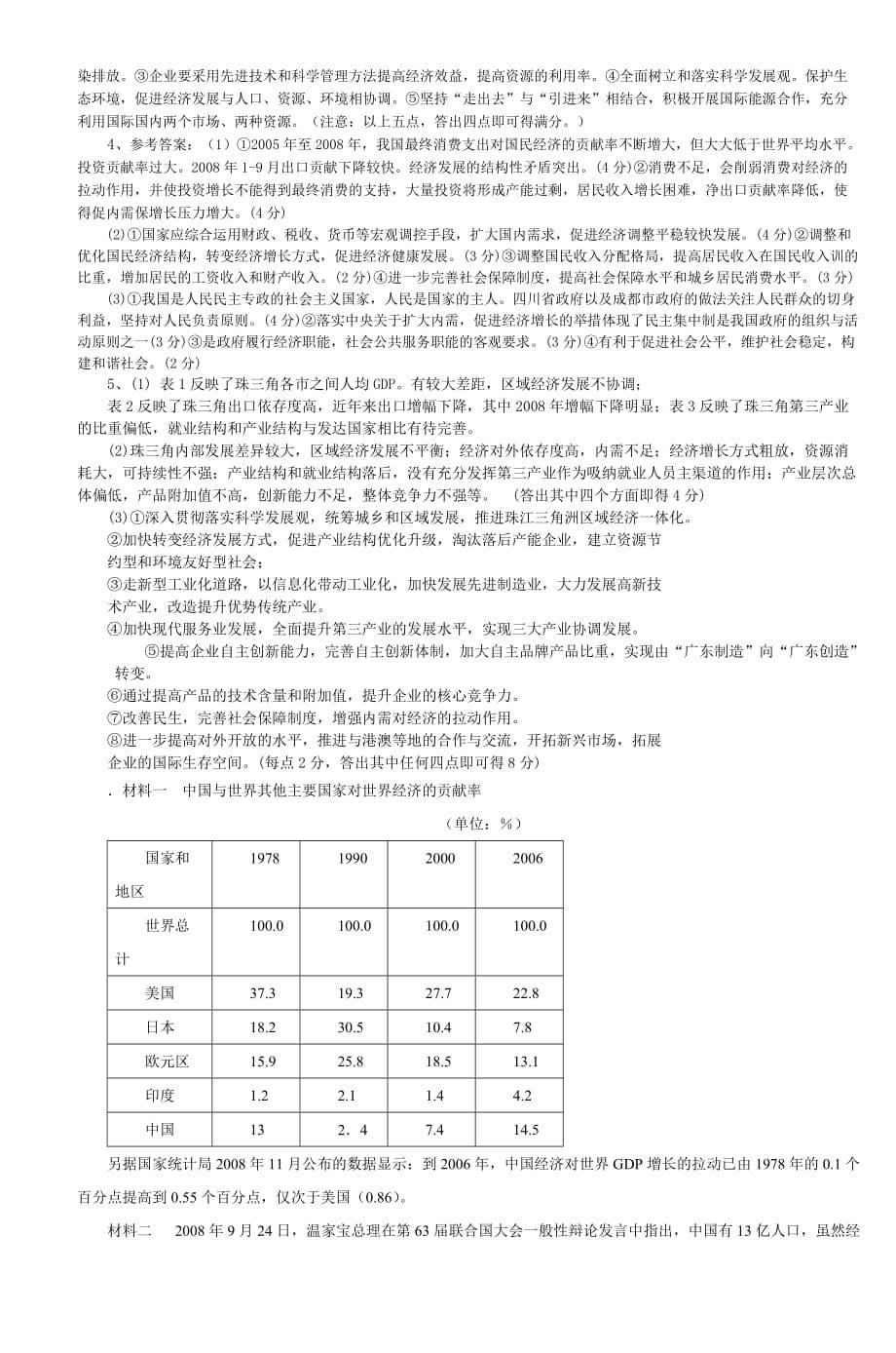 高三政治综合复习图表专训_第5页