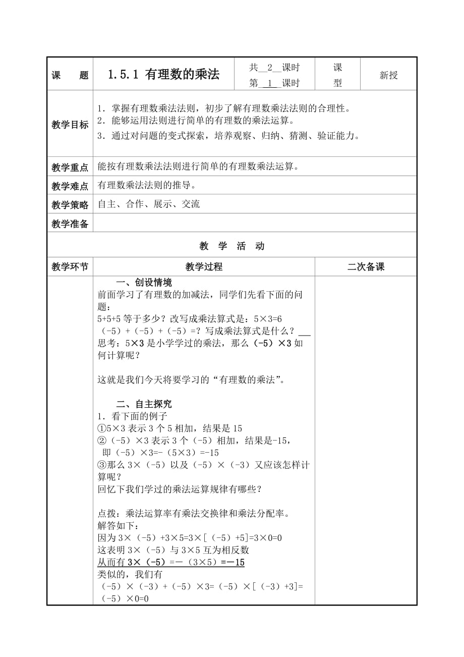 数学人教版七年级上册有理数的乘法.5.1 有理数的乘法1[1]_第1页