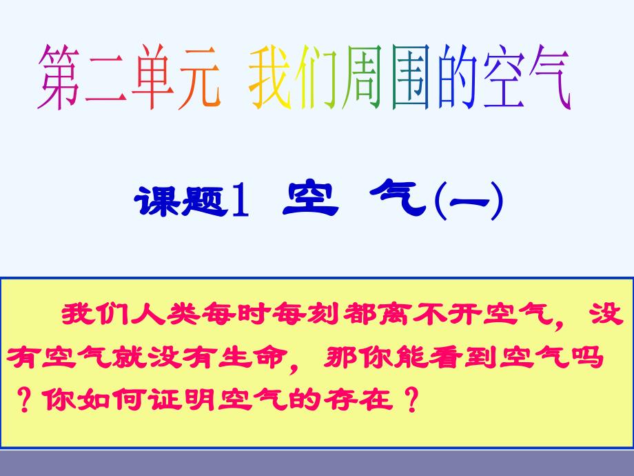 化学人教版九年级上册课题1 空气（第一课时）.1空气》ppt课件_第1页