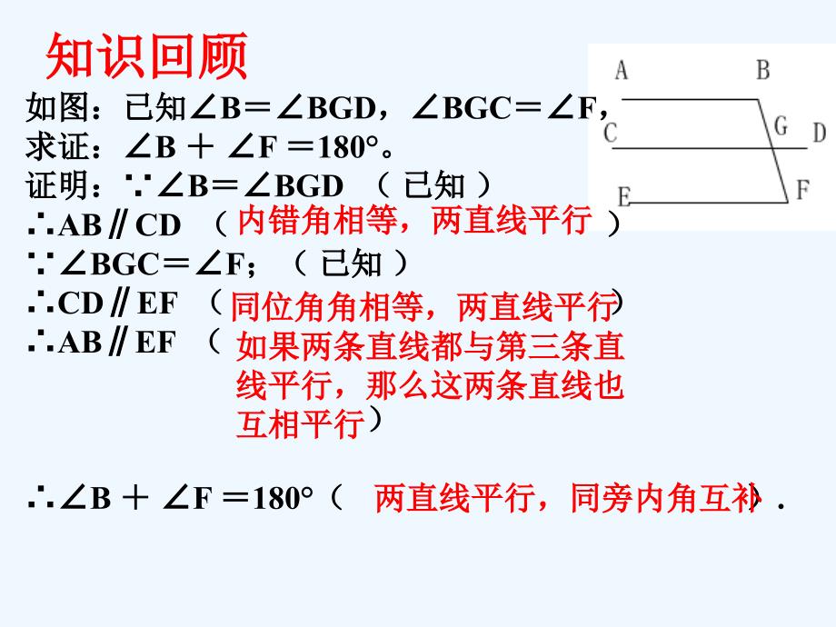 人教版数学七年级下册平行线的性质与判定_第2页