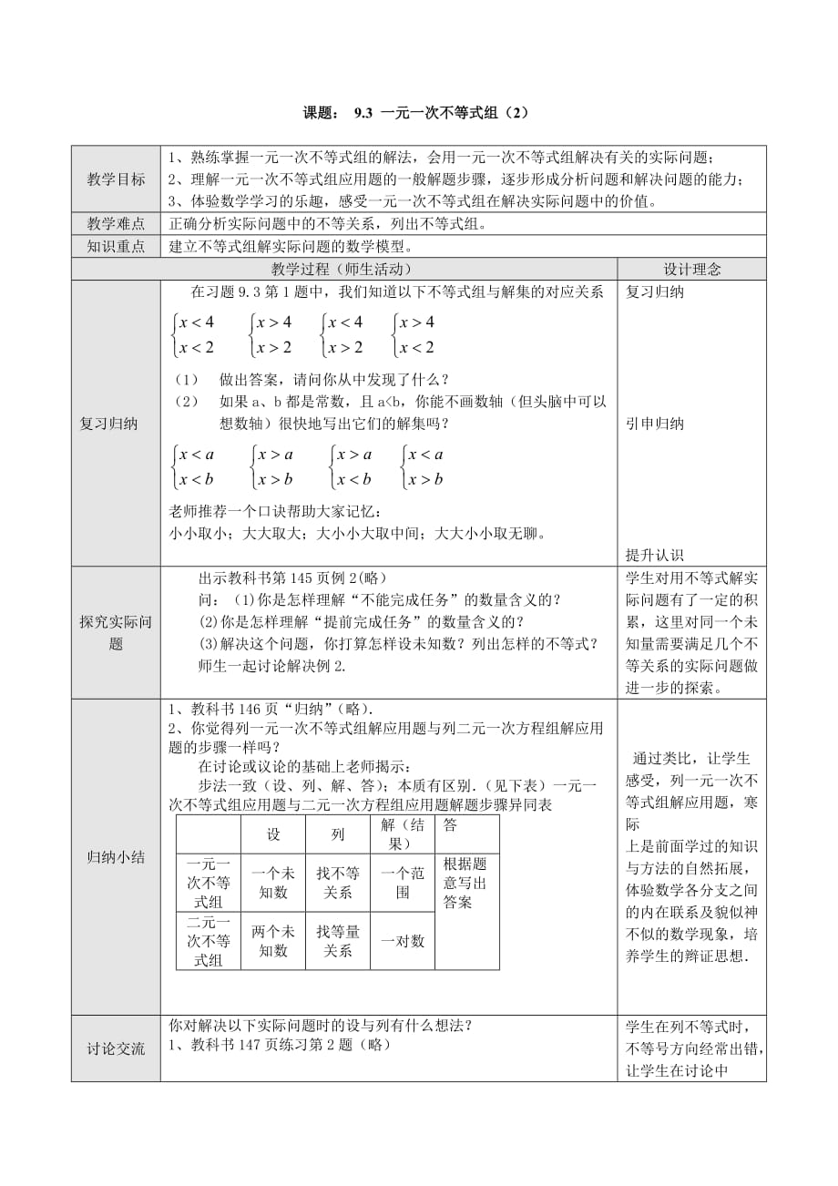 数学人教版七年级下册一元一次不等式组及解法_第1页