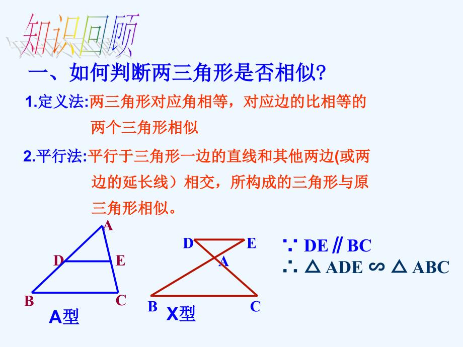 数学人教版九年级下册相似三角形的判定2.2.1相似三角形的判定2_第2页