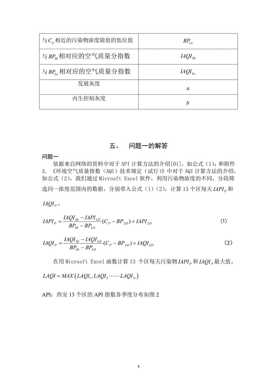 西安市环境空气质量问题 数学建模_第5页