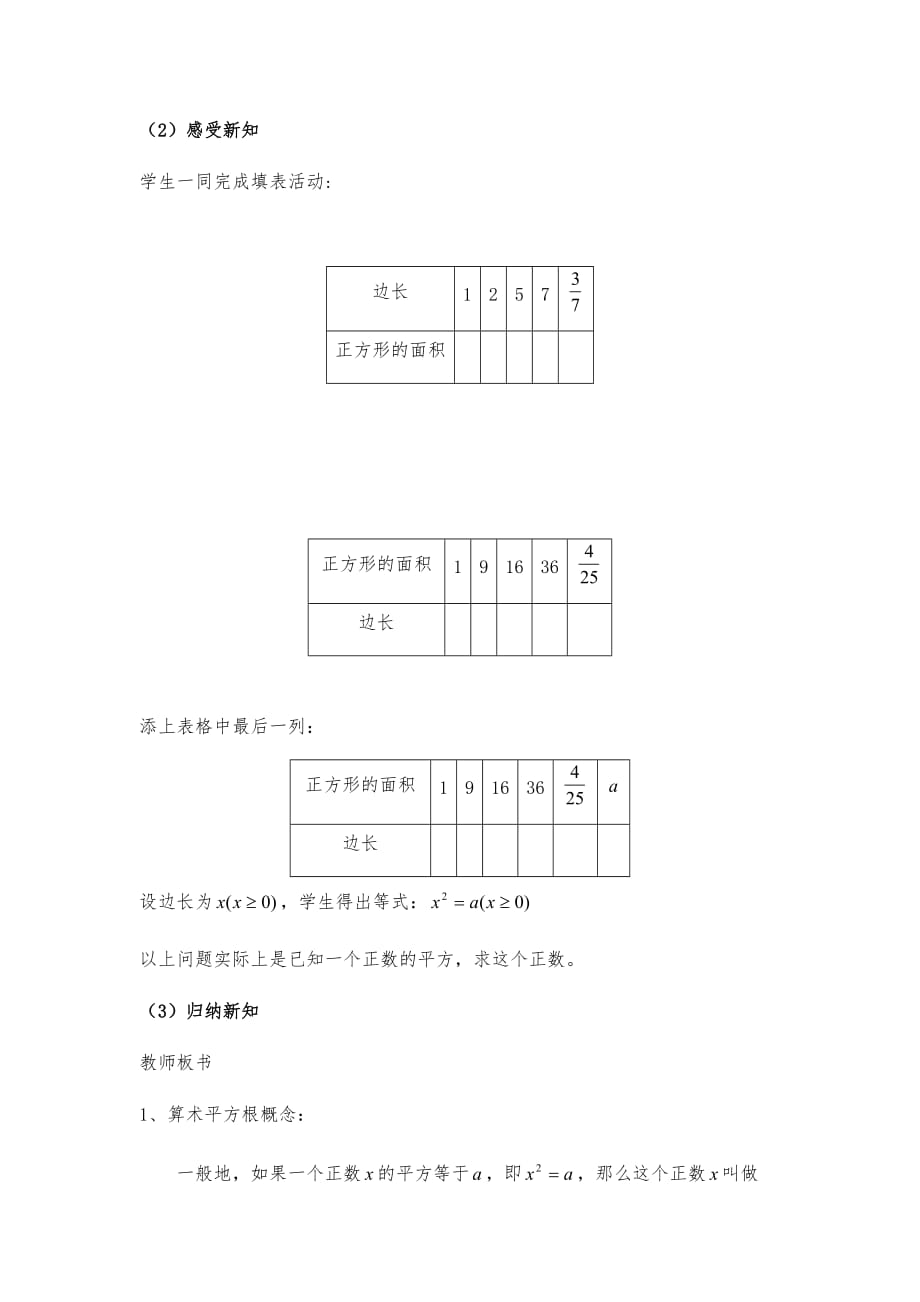 数学人教版七年级下册平方根（第一课时）_第2页