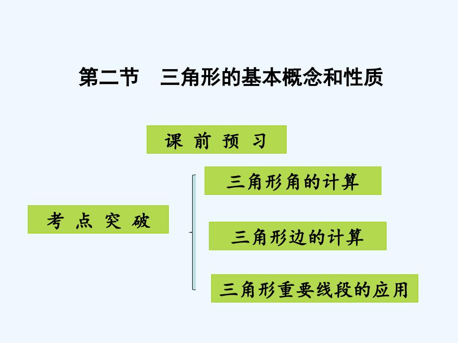 数学人教版九年级下册第二节 三角形的 基本概念和性质_第1页