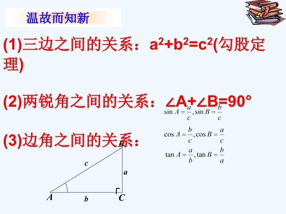 数学人教版九年级下册解直角三角形.2.1.1解直角三角形(第1课时)_第5页