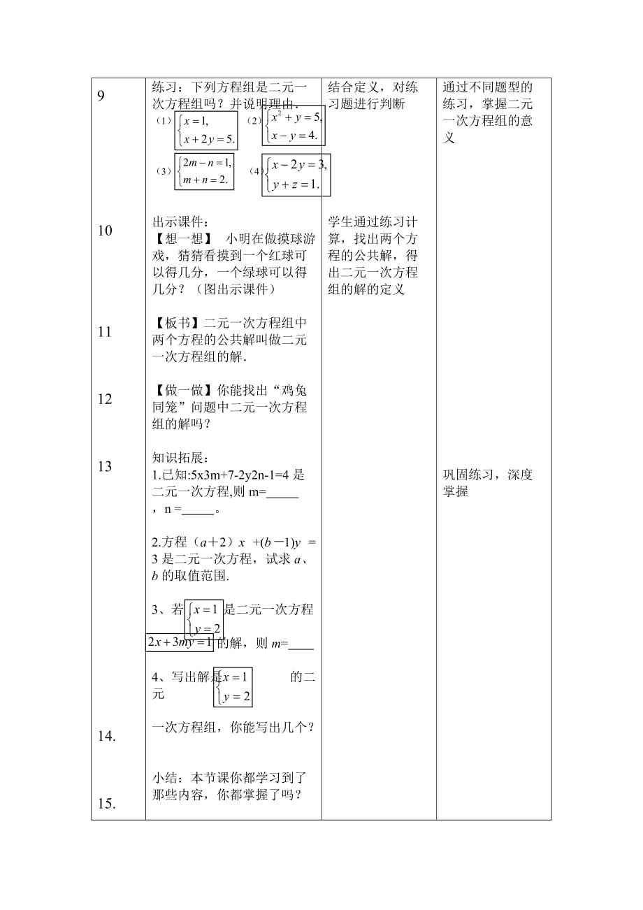 人教版数学七年级下册二元一次议程组_第3页