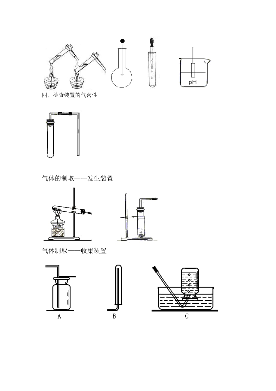 化学人教版九年级上册实验复习作业_第2页