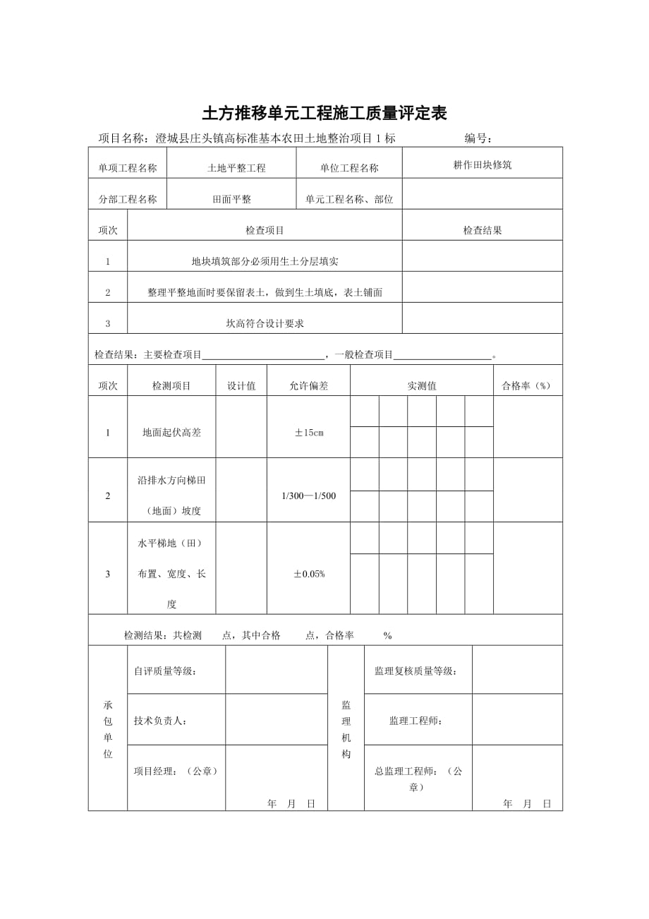 表土剥离工序质量评定表11_第2页