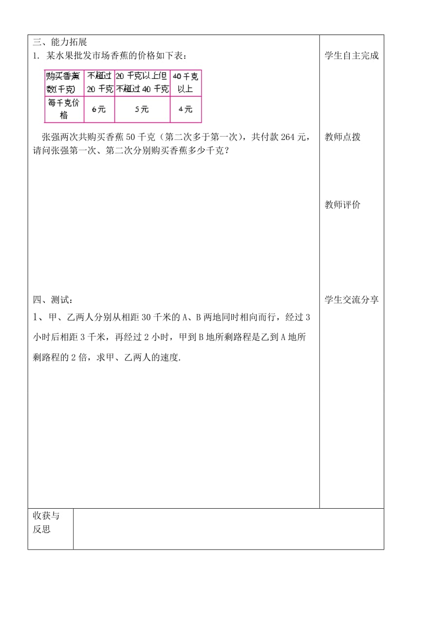 数学人教版七年级下册第八章小结2_第4页